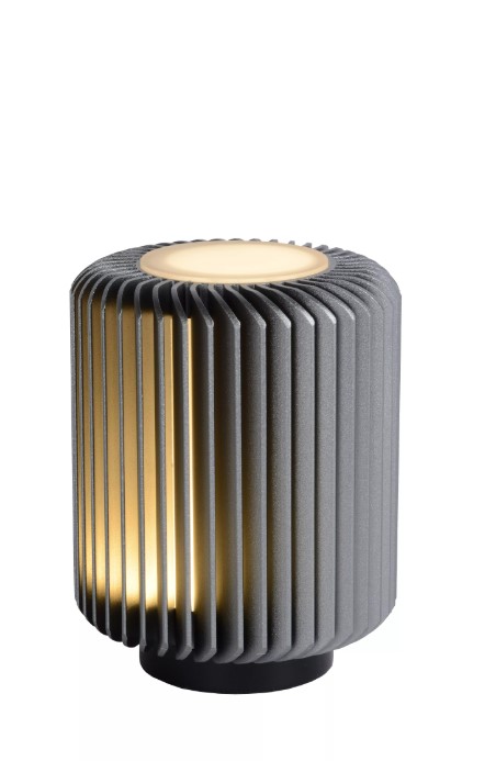 13SnU5zcJBMqJo Tischleuchte TURBIN Aluminium 5W 400lm 3000K Warmweiß dimmbar 10,6x10,6x13,7cm