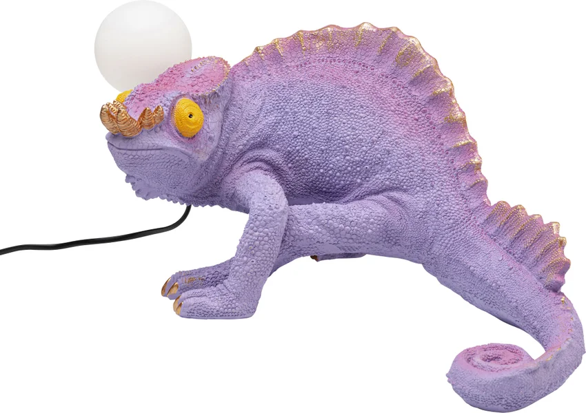 Tischleuchte CHAMELEON Polyresin Violett E27 32x43,5x21,5cm 