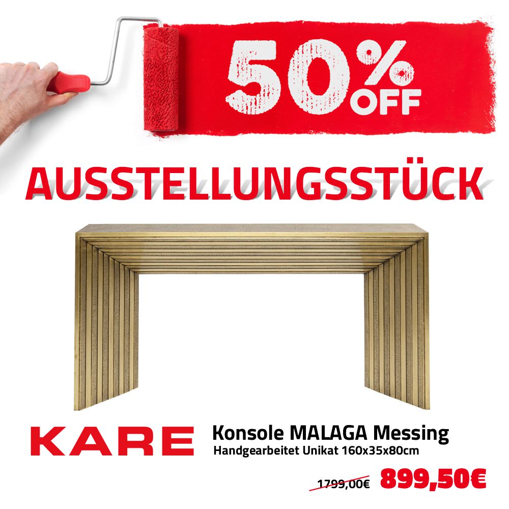 Konsole MALAGA Messing Handgearbeitet Unikat 160x35x80cm *Ausstellungsstück*