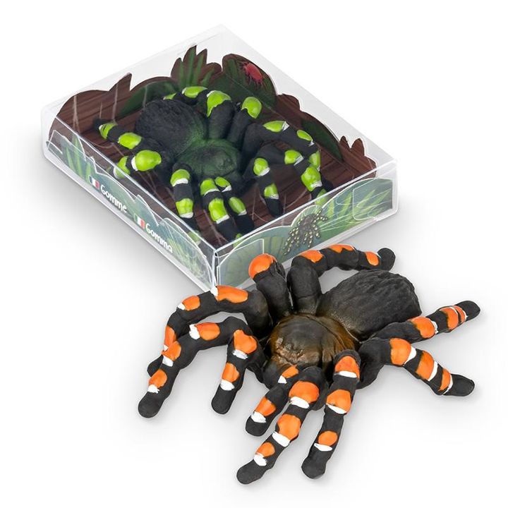 ZOO Radierer Vogelspinne 2 Farben orange grün 6,9x5,3x1,5 cm