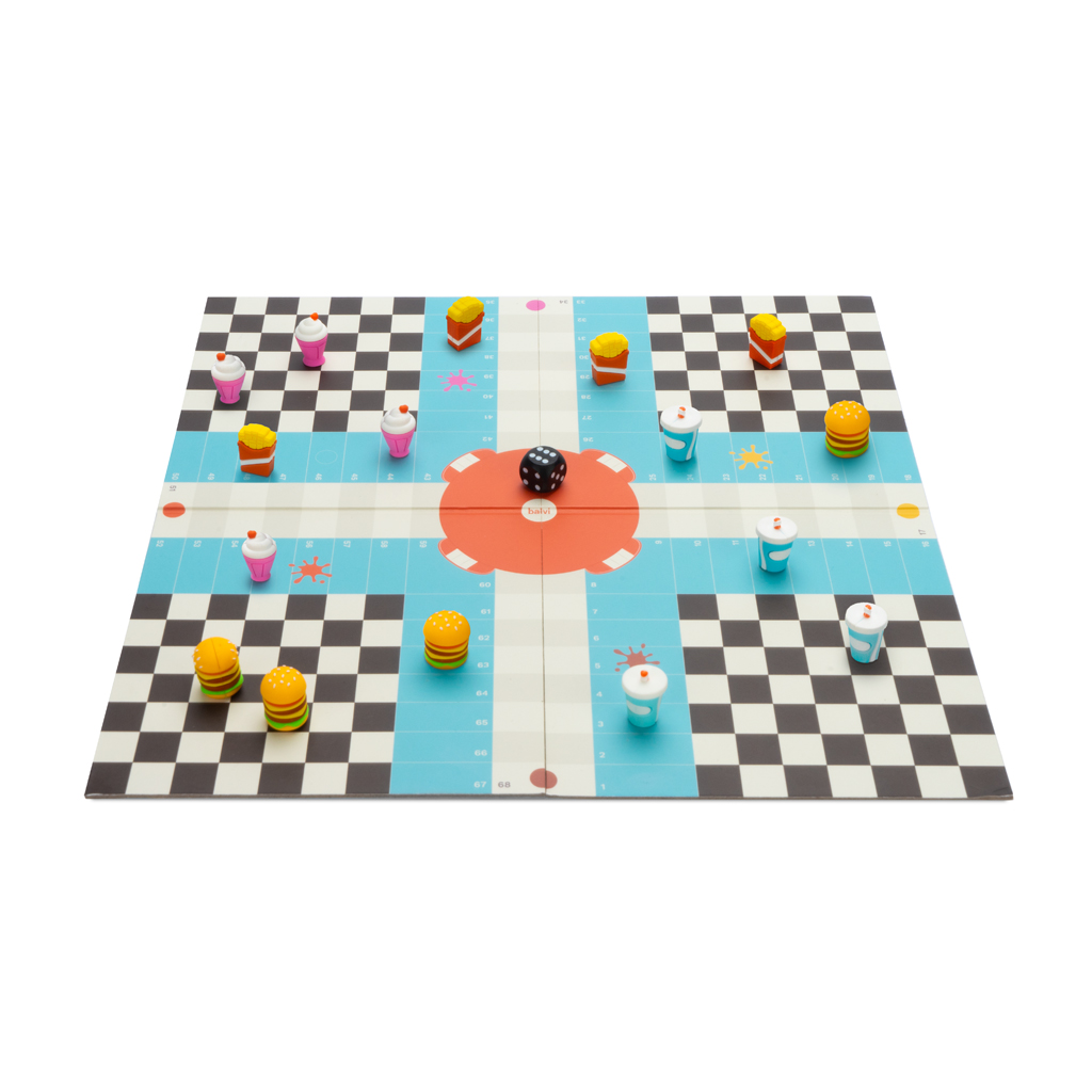 Brettspiel LUDOS DINER Mensch-Ärger-dich-Nicht 21x33,5x3cm