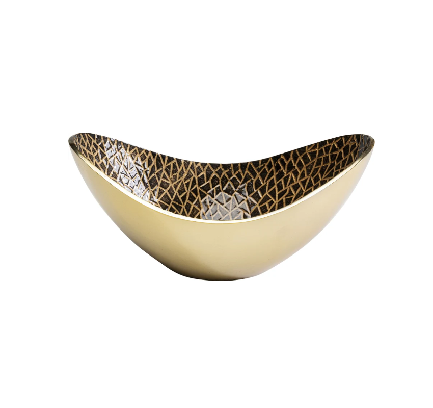 Deko Schale Samba Colore Crackle Braun H;14cm