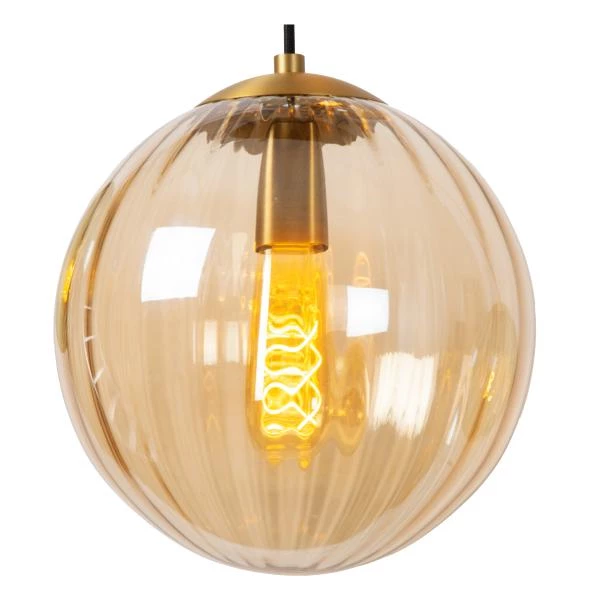 Pendelleuchte MONSARAZ Glas Amber E27 dimmbar 25x25x161cm Pendelleuchte MONSARAZ Glas Amber E27 dimmbar 25x25x161cm