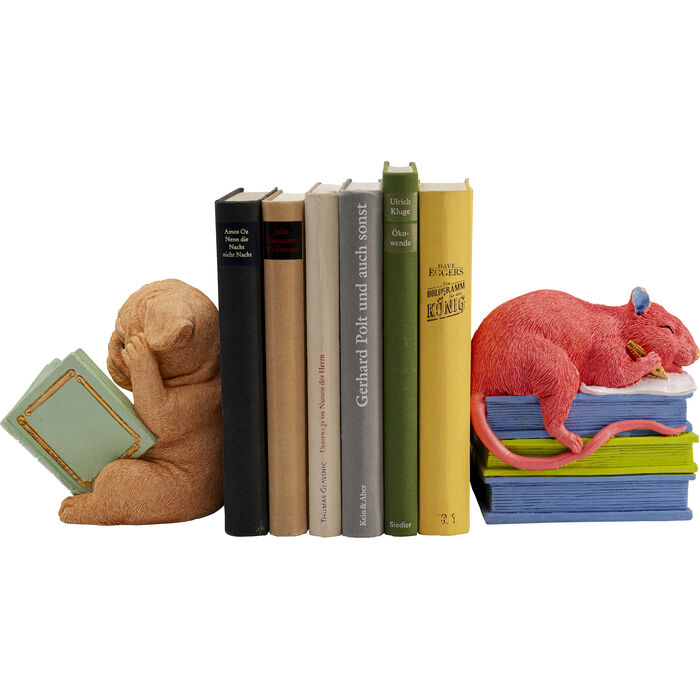 KARE-56739-700x700 Deko Buchstützen PET PARTY Polyresin Rot Braun handgearbeitet 2er Set 14,8x11,3x14,5cm