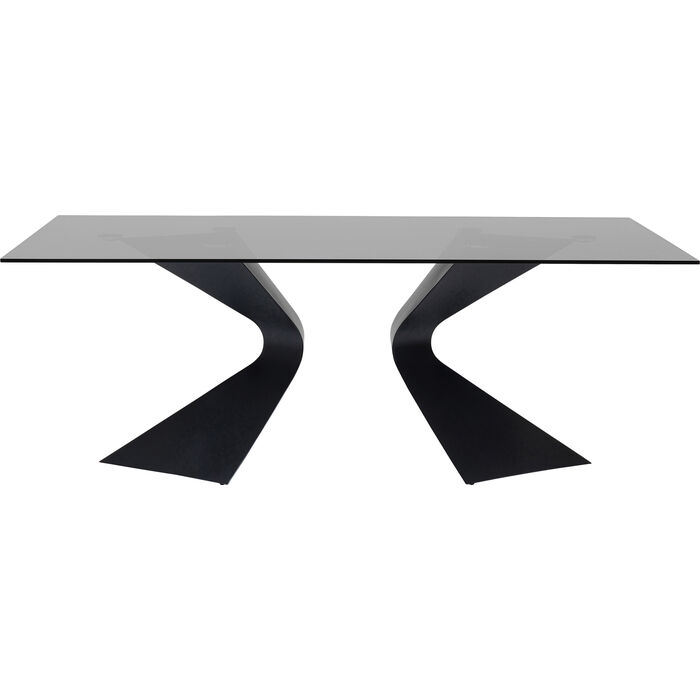 Tisch GLORIA Glas Stahl Schwarz 200x100x75cm Tisch GLORIA Glas Stahl Schwarz 200x100x75cm