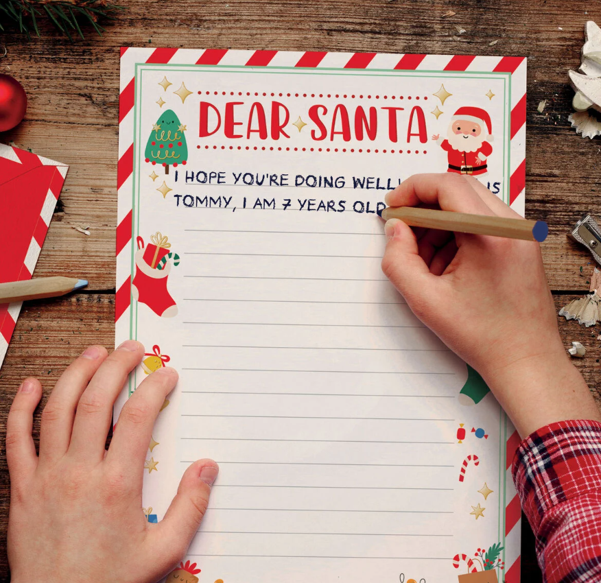 Set für Brief an den Weihnachtsmann