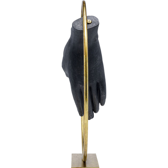 5Ma3yTSbypscQw Dekofigur ELEMENTS Heart Hand Gold Schwarz Marmor 62x60x15cm
