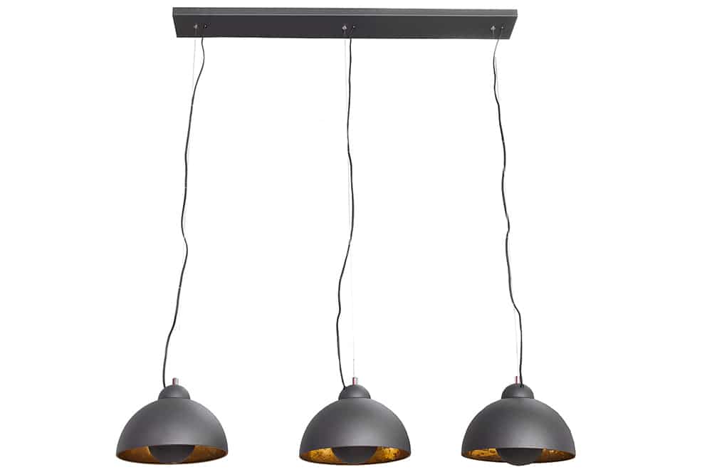 9XWTVodFgcddhy Hängeleuchte STUDIO 3 E27 Schwarz/Gold 30x110x140cm