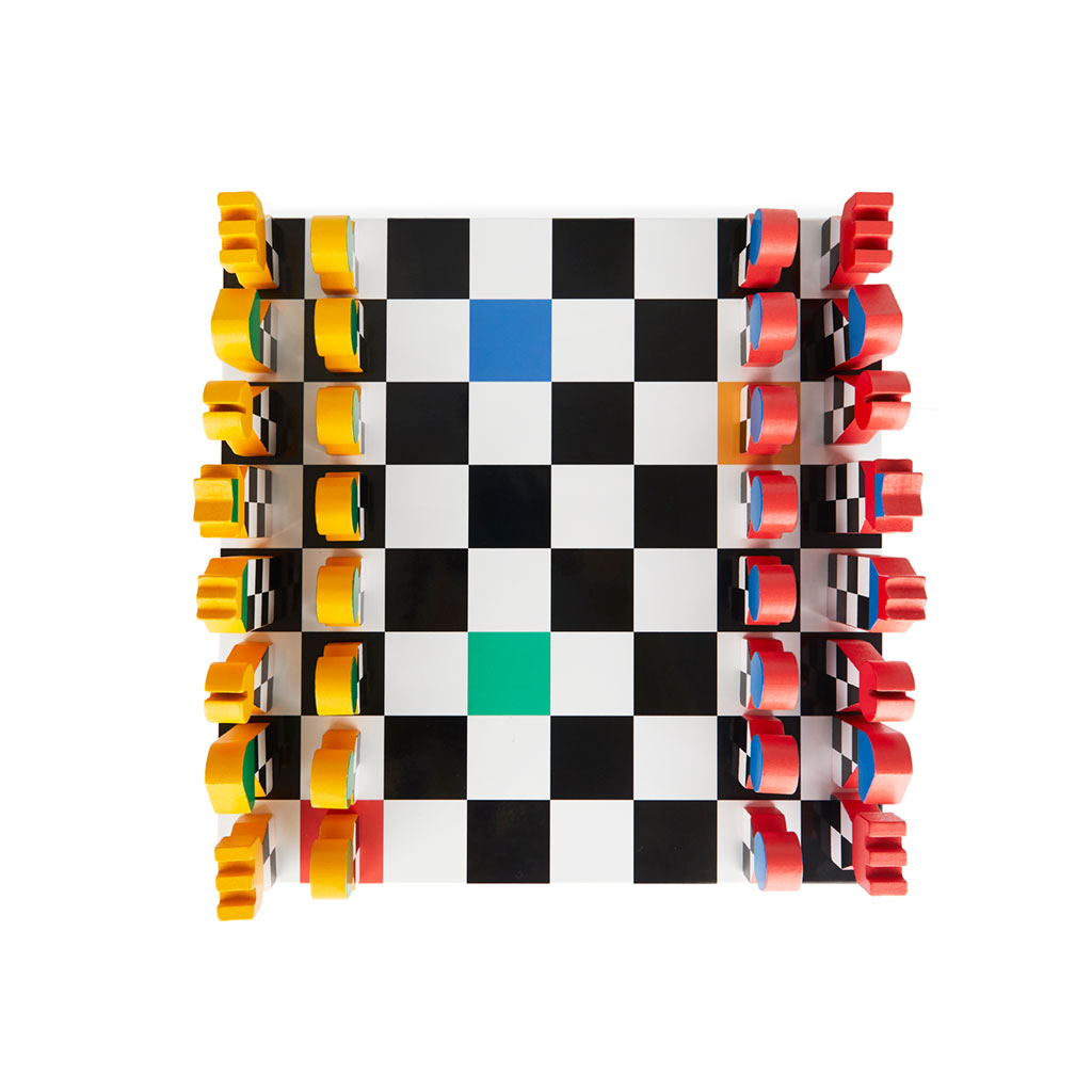 Brettspiel HEY CHESS Schach Holz Hey Studio x Balvi 30,5x30,5x3,7cm
