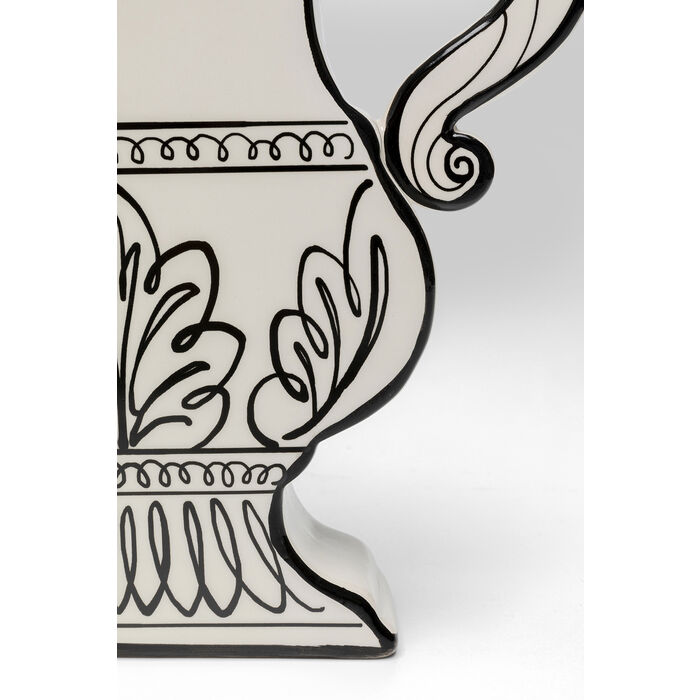 910F3n4DyMnvth Vase Favola Schwarz Weiß handgefertigt 23,5x23x5,2cm