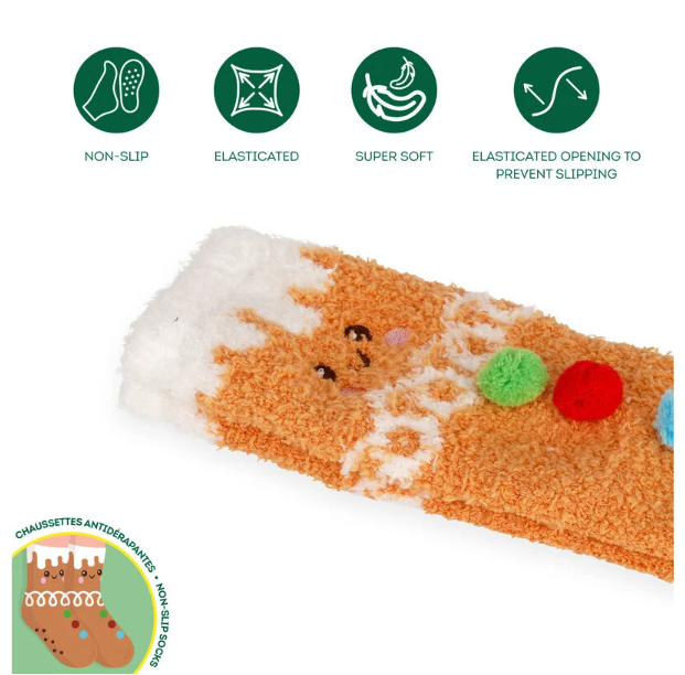 Non Slip Socks - It's a Match - Lebkuchen