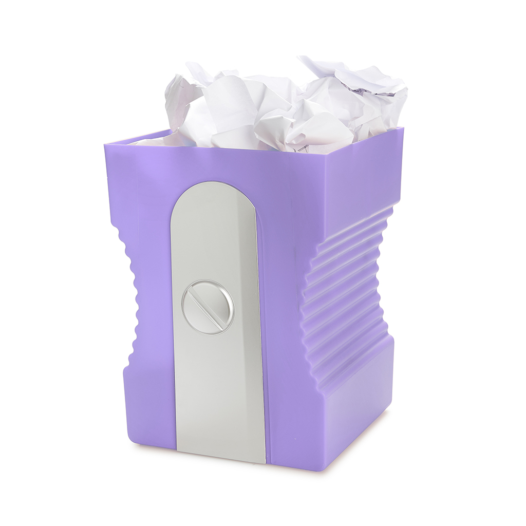 Papierkorb SHARPENER Lila Kunststoff 21x21,5x29cm