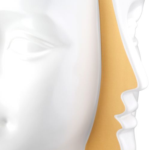 Vase Gesicht FACIAL Keramik weiß 3D-Optik 28x23cm