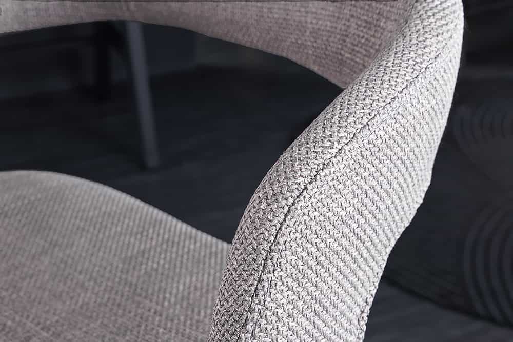6SFlUmhu8LVrjs Barhocker MANHATTAN Strukturstoff Eschenholz Grau dreh- & höhenverstellbar 41x51x81~110cm