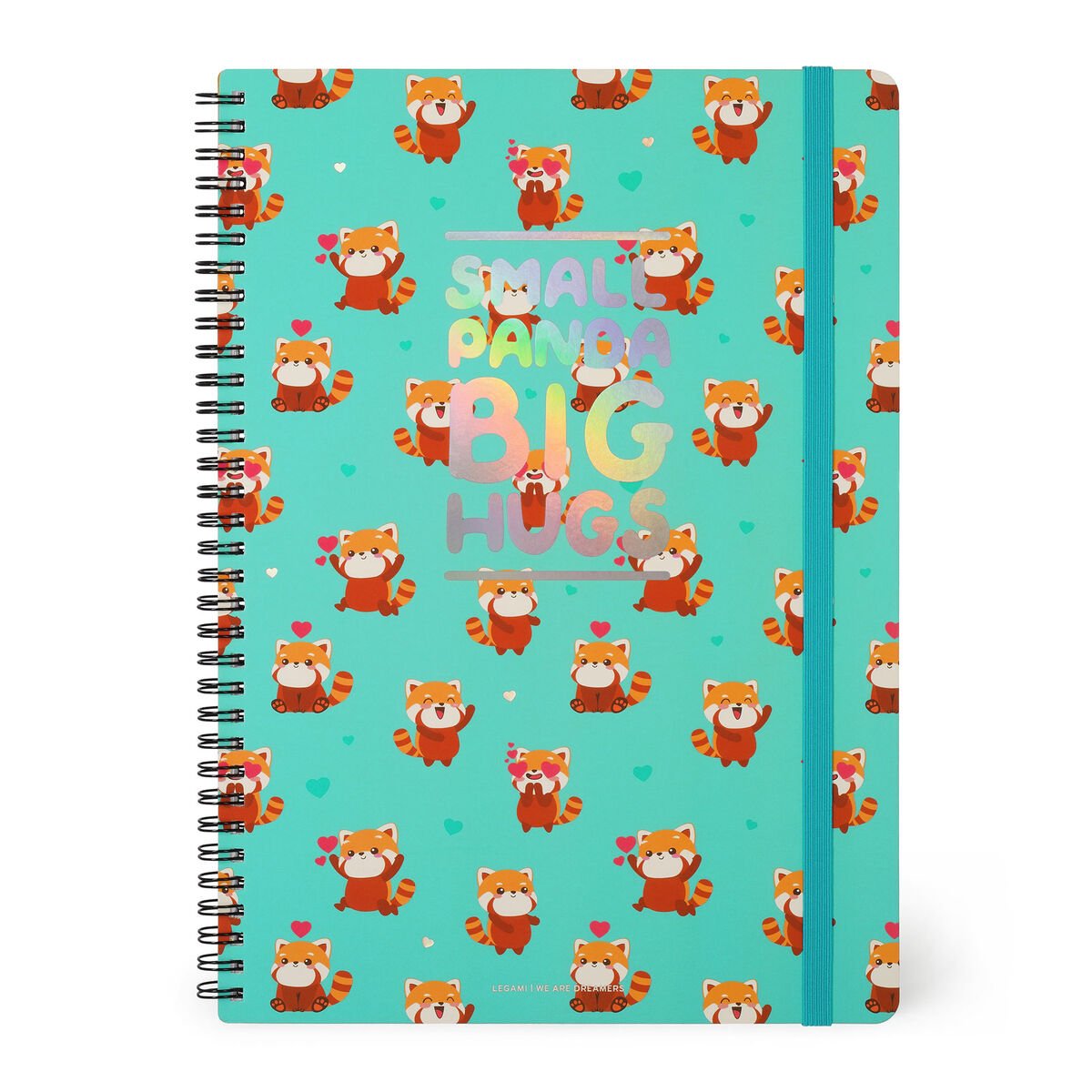 Liniertes Notizbuch Maxi  Spiralbindung  A4-Format RED PANDA