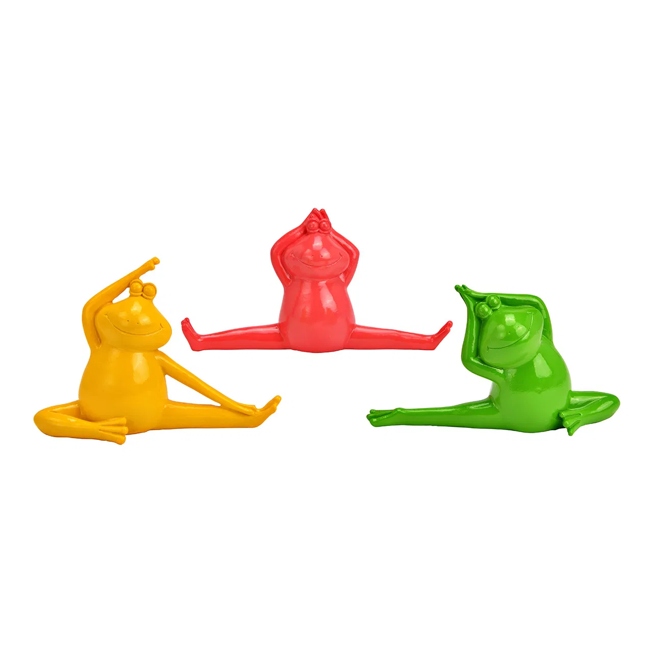 Dekofigur YOGA FROSCH Polyresin 6x17x12cm