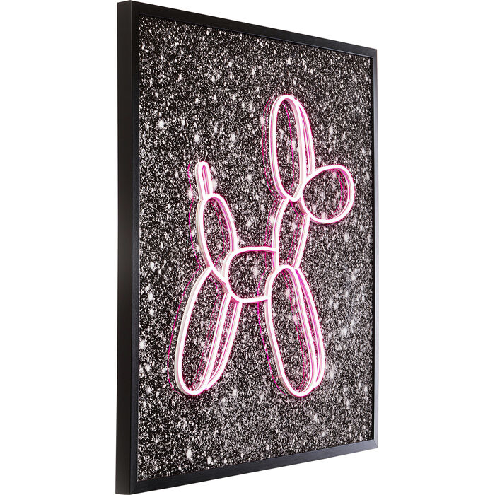 2xf4IJ2cd6EkTM Glasbild BALLOON DOG LED 230V inkl. Leuchtmittel 3,5x80x80cm
