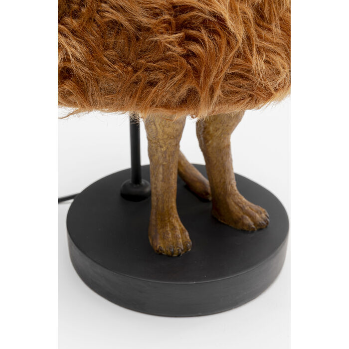 Tischleuchte ANIMAL MEERKAT FUR Polyresin Stahl Braun E27 25,5x24,5x51cm