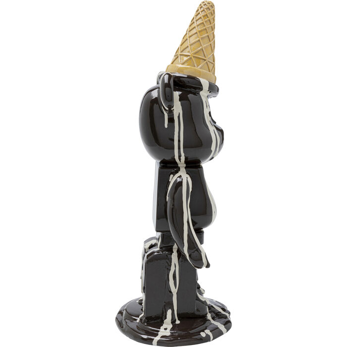 Dekofigur GELATO BEAR Schwarz 39,5x16x14,5cm