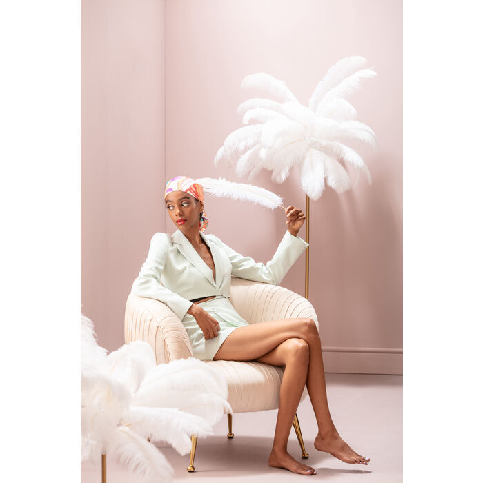 KARE-53745-master-mood-c-700x700 Tischleuchte FEATHER PALM Stahl Straußenfedern Weiß Gold E27 70x70x60cm