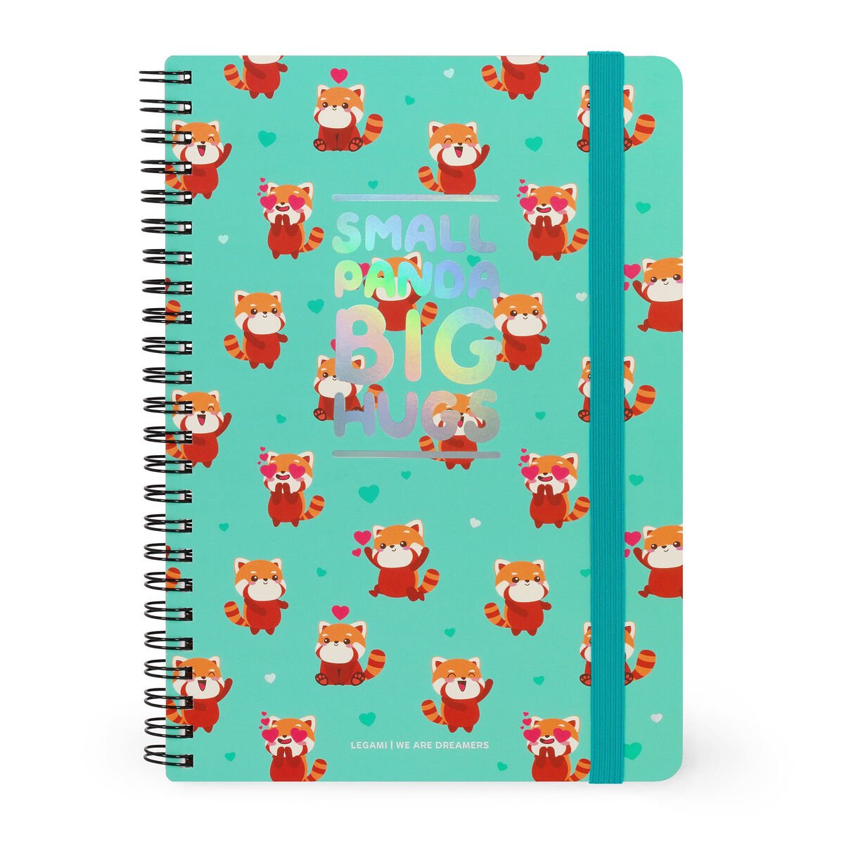 Liniertes Notizbuch Large Spiralbindung  A5-Format RED PANDA Liniertes Notizbuch Large Spiralbindung  A5-Format RED PANDA