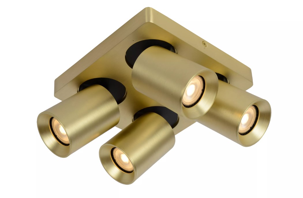 1Gbya9ymscoVH9 Deckenstrahler NIGEL Aluminium GU10 4x5W 1280lm 2200K~3000K Dim-To-Warm 20x20x11,5cm