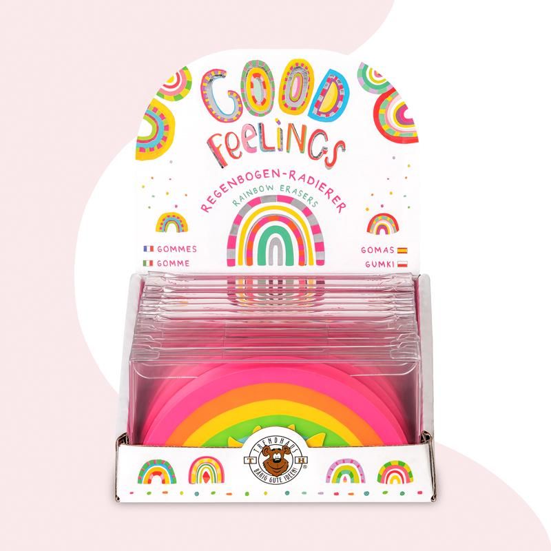 2MjxAc2014UOjF GOOD FEELINGS Jumbo Rainbow-Radierer 10,4x5cm