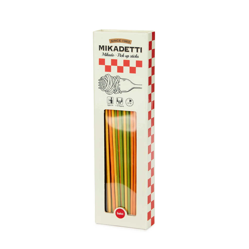 Geschicklichkeitsspiel MIKADETTI Spaghetti Mikado Bambus 2-8 Spieler 2,5x6,5x22,8cm