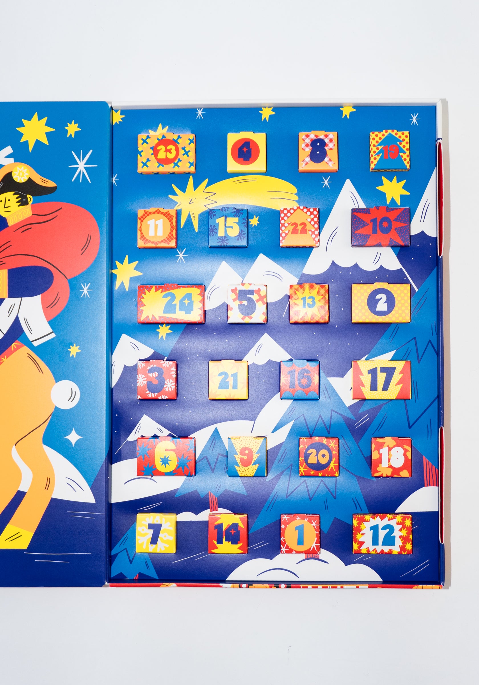 Adventskalender FRANZÖSICHE WEIHNACHTEN nachhaltige Bio-Schokolade 258g 4x35x52cm