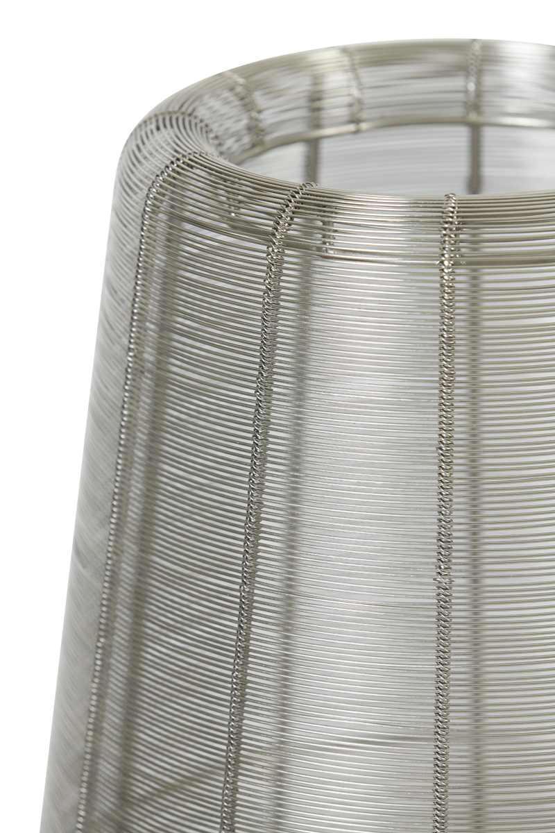 8257828_2 Stehleuchte ADETA Metall E27 Nickel 37x37x147cm
