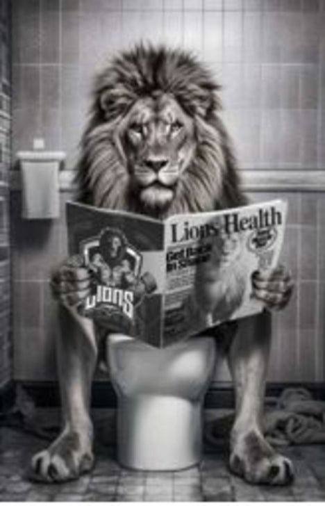 Glasbild BATH LION 0,4x60x80cm Glasbild BATH LION 0,4x60x80cm