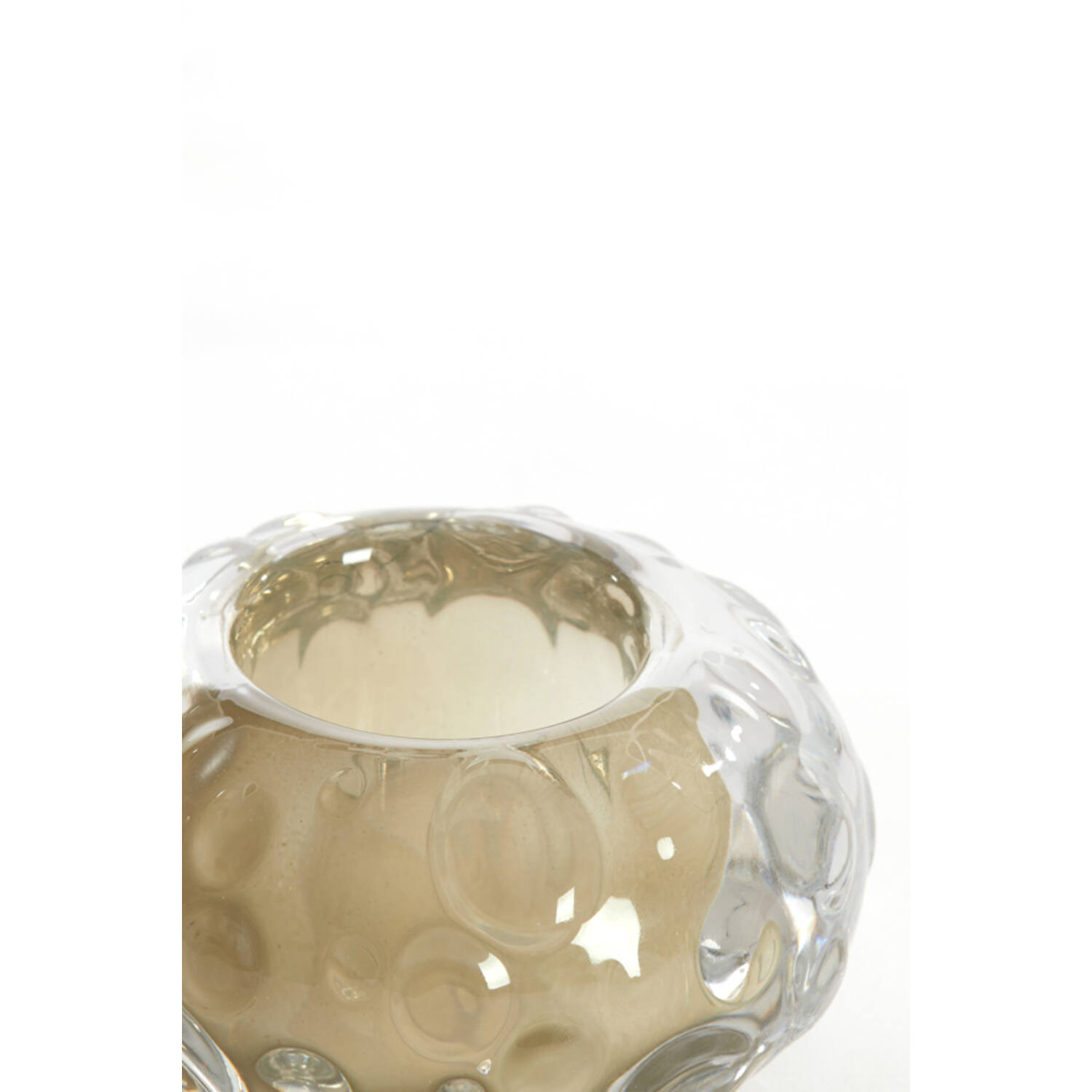 7764269_1 Teelicht Finley Glas dunkel braun 10x6cm