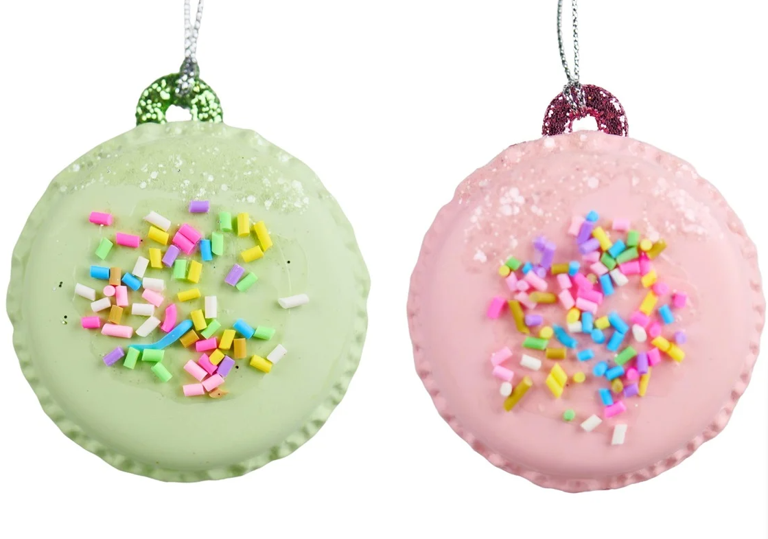 m Weihnachtshänger MACARON Kunststoff Pink 6x2,5x6cm