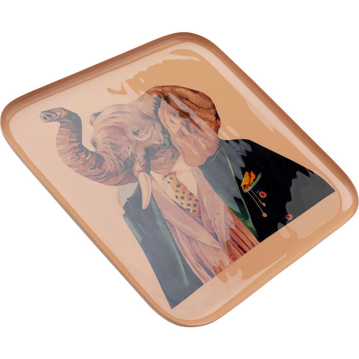 342lS93zbZiUev Tablett EGO ELEPHANT handgearbeitet Unikat 2x27x27cm
