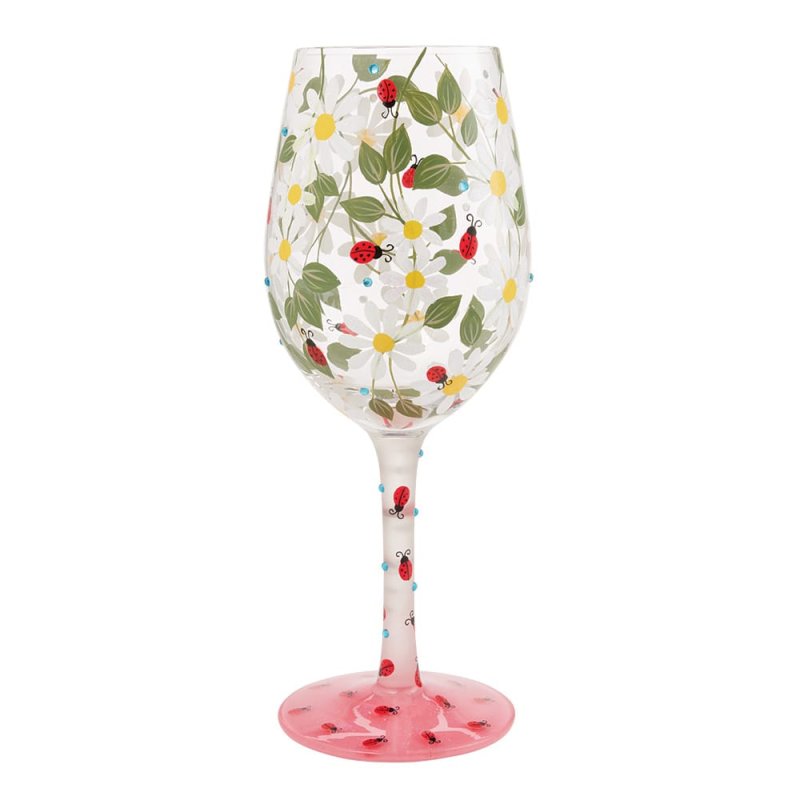 Weinglas LADYBIRD WINE by Lolita handbemalt Unikat 444ml 8,5x8,5x22,5cm