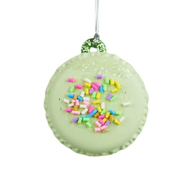 Weihnachtshänger MACARON Kunststoff Grün 6x2,5x6cm Weihnachtshänger MACARON Kunststoff Grün 6x2,5x6cm