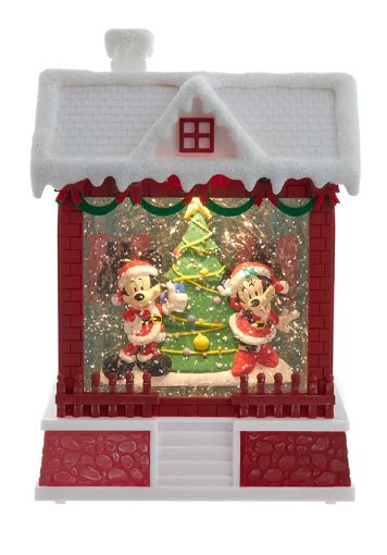 Disney Mickey & Minnie SANTA LATERNE beleuchtet – 19 cm