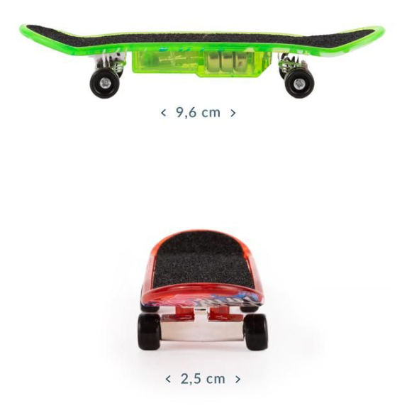 LET'S SKATE LED Finger-Skateboard 9,6x2,5x1,3cm