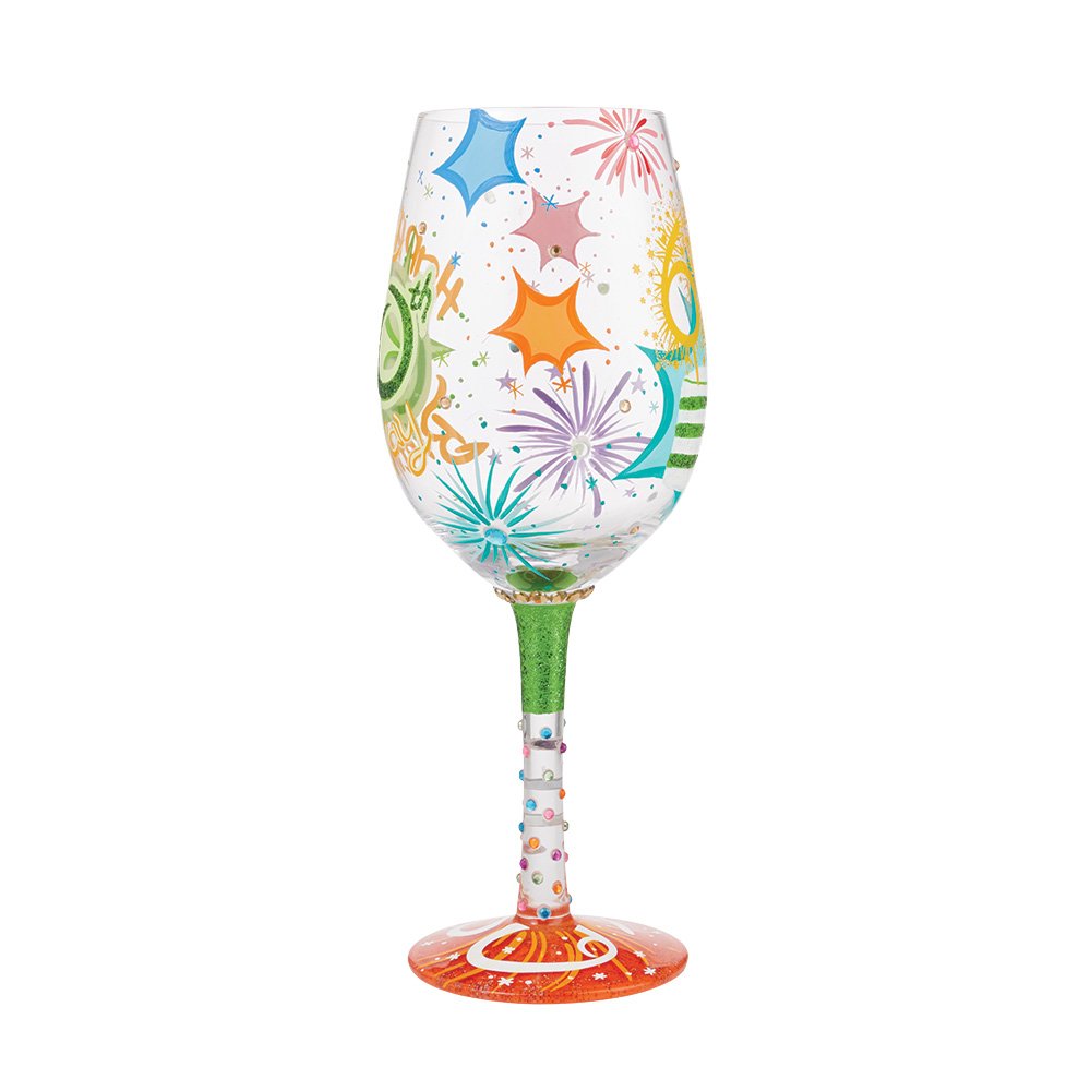 Weinglas HAPPY 60TH BIRTHDAY by Lolita handbemalt Unikat 444ml 8,5x8,5x22,5cm Weinglas HAPPY 60TH BIRTHDAY by Lolita handbemalt Unikat 444ml 8,5x8,5x22,5cm