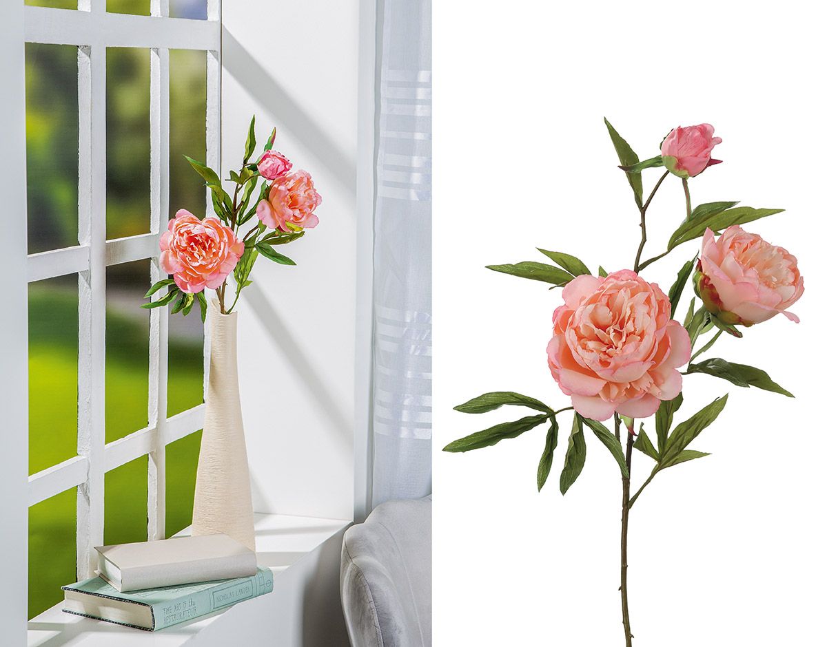 Stielblume LOUISE Kunststoff Rosa 74cm