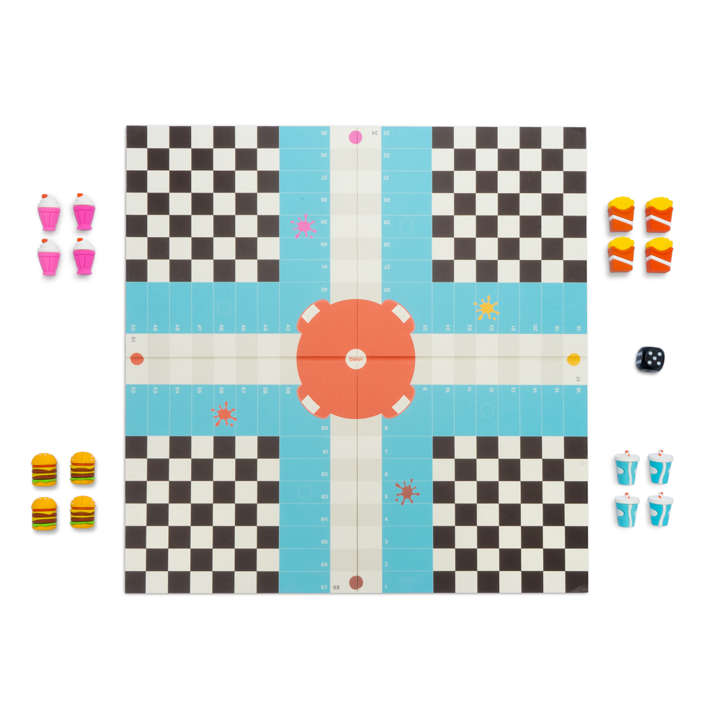 Brettspiel LUDOS DINER Mensch-Ärger-dich-Nicht 21x33,5x3cm