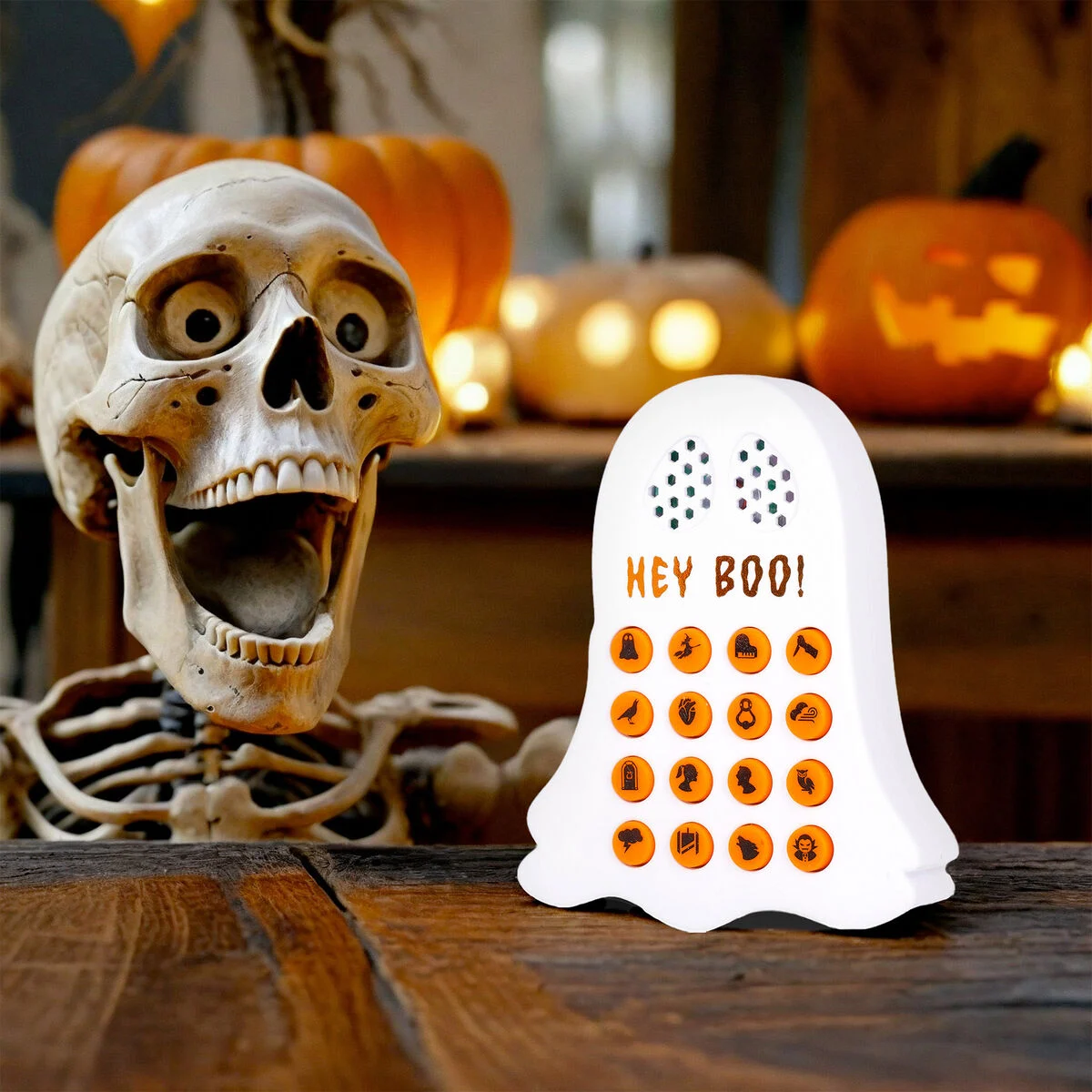Soundmaschiene mit gruseligen Halloweensounds HEY BOO 10x8x2.2cm