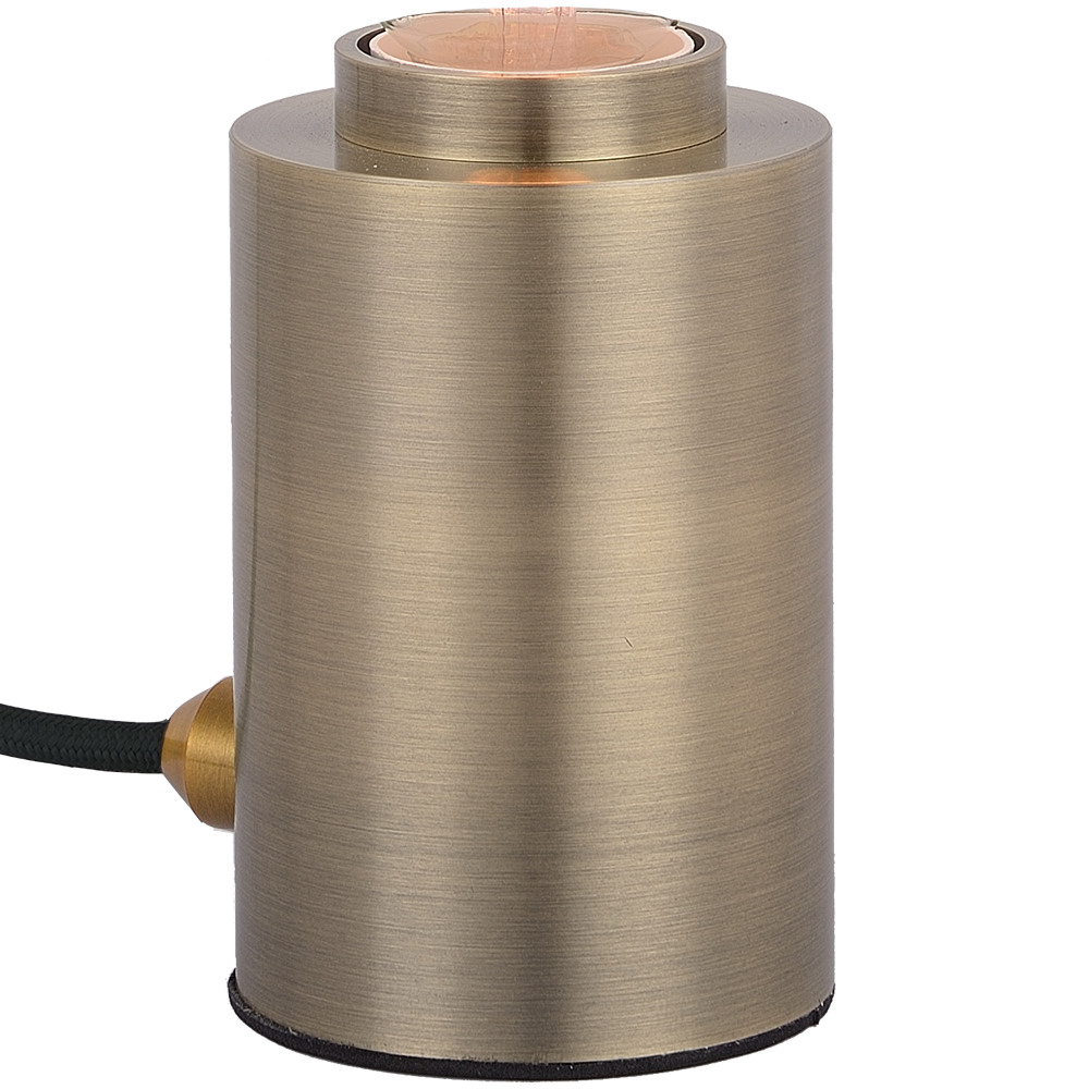 Tischleuchte MESSING Metall E27 Gebürstet 6,9x6,9x11,0cm