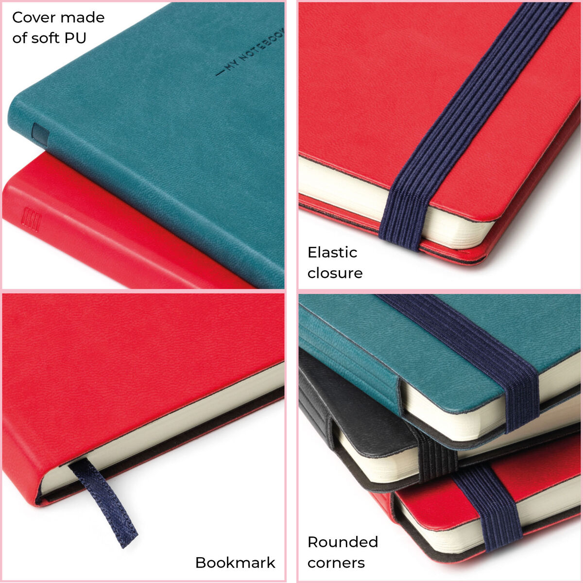 9YnEmmrMmRLPMi Liniertes Notizbuch - Large - My Notebook 17,5x24,3cm 192 nummerierte Seiten Galactic Blue Blau