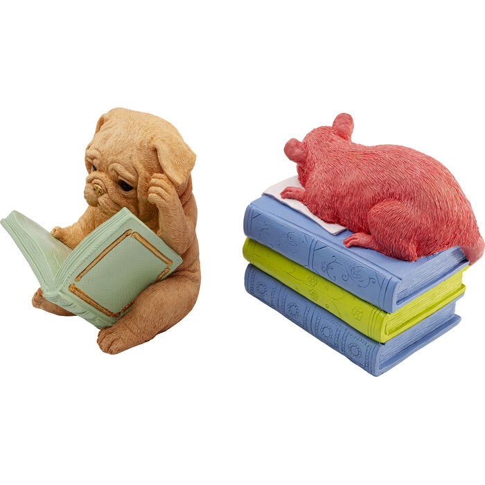KARE-56739-master-b-700x700 Deko Buchstützen PET PARTY Polyresin Rot Braun handgearbeitet 2er Set 14,8x11,3x14,5cm