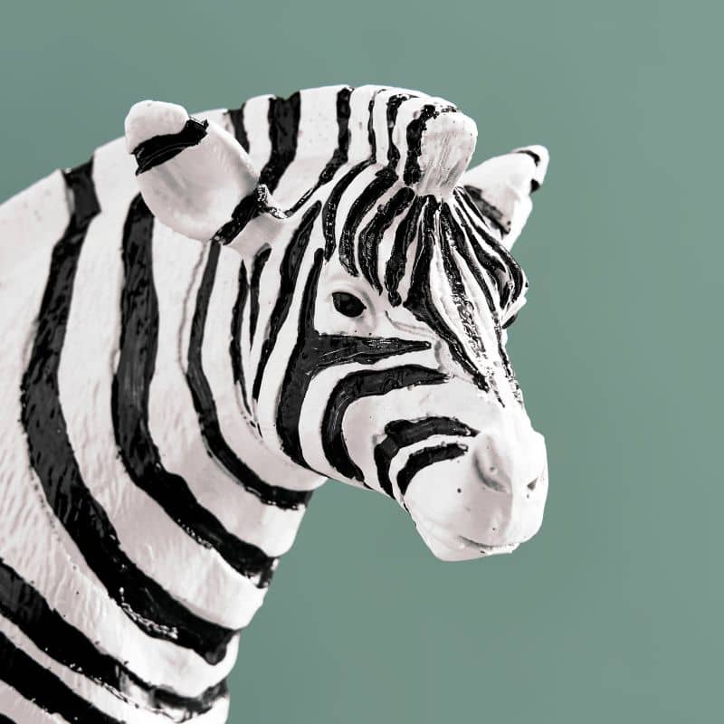Kerzenleuchter ZEBRA Polyresin Metall für 2 Kerzen 27x9x45 cm