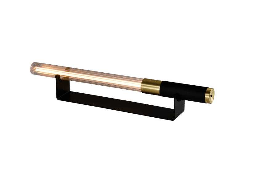 LED Wand- & Tischleuchte HELIOS NOIR Aluminium Glas Gold Schwarz Kabellos 3x3x45cm LED Wand- & Tischleuchte HELIOS NOIR Aluminium Glas Gold Schwarz Kabellos 3x3x45cm