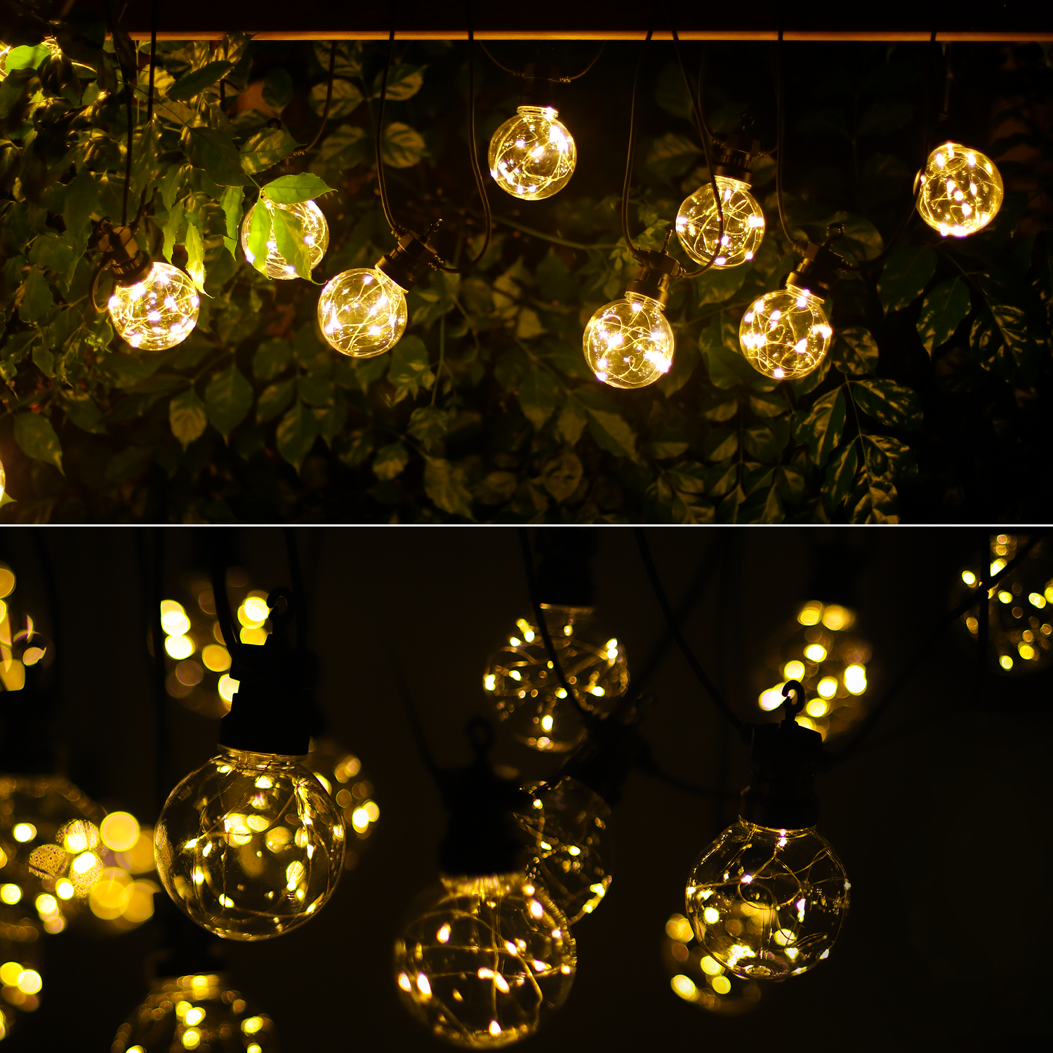 61613_2 LED Lichterkette 8m 2700K 10x Filament IP44