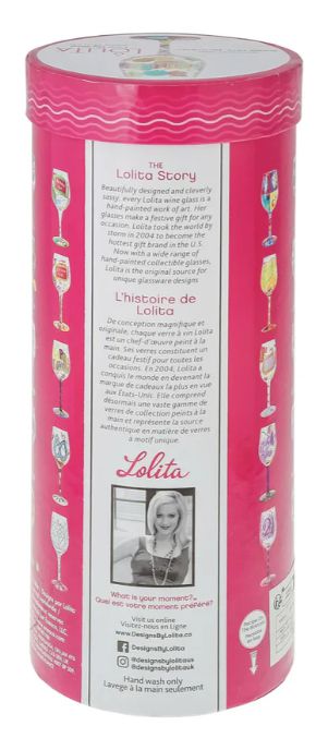 Weinglas BIRTHDAY GIRL by Lolita handbemalt Unikat 22,5x8,5x8,5cm