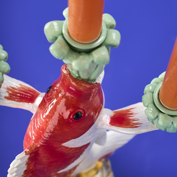Kerzenleuchter KOI Polyresin 19,5x13x29,5 cm